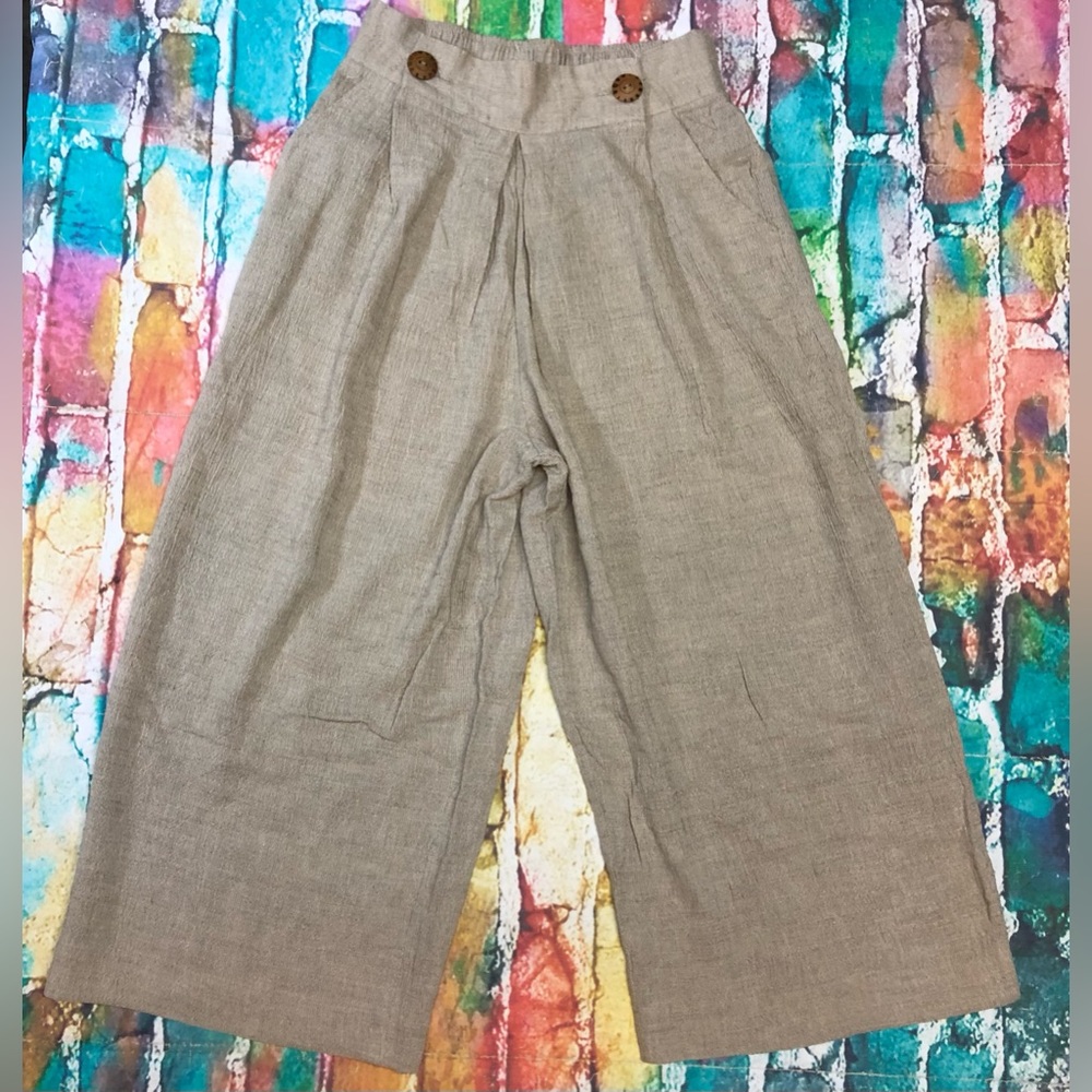 Vintage Laura Kieffer Susan Burrows High Waisted Wide Leg Pleated Pants USA